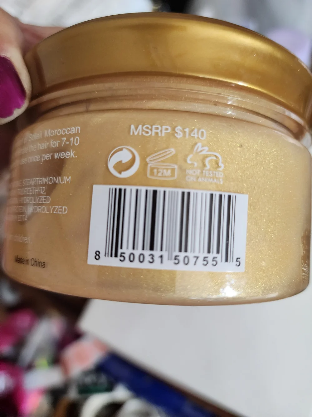 Soleil Moroccan Hair Mask - Gold Nourishing Treatment
